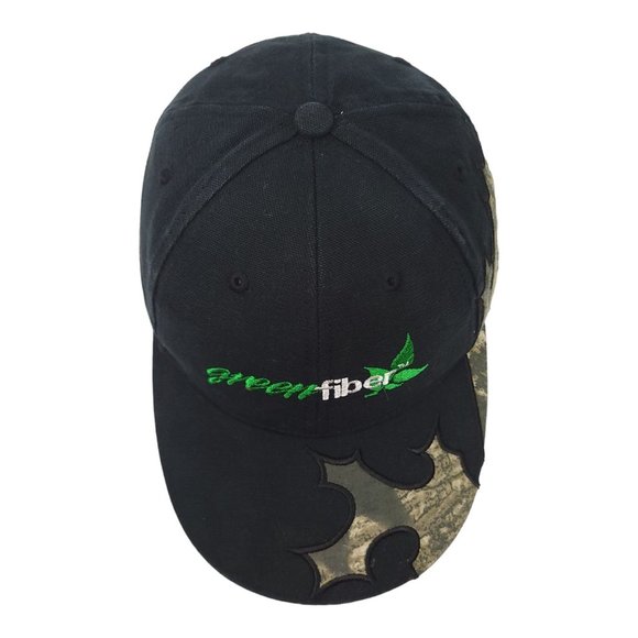 Green Fiber Black Camo Strapback Cap Trucker Baseball Hunter Farming Hat - Picture 6 of 13